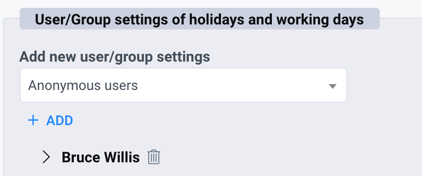Gantt Public Holidays
